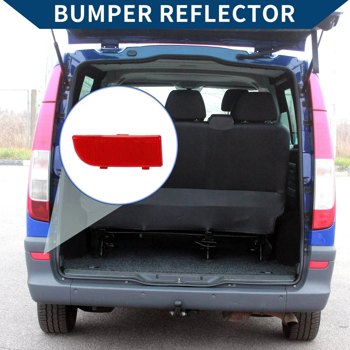 Bumper Reflector for Mercedes-Benz Vito Viano W639 (2003-2014) 1 x Rear Left