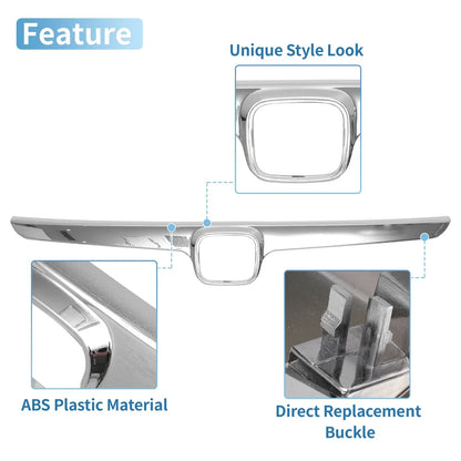 Front Grille Trim for Honda Civic 2006-2008 Chrome Silver Tone