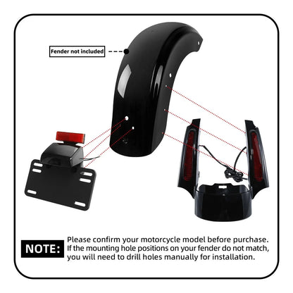 LED Rear Fender Light for Harley Touring Electra Road Glide (2009-2013)