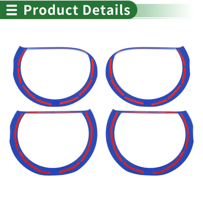 4 x Car Headlight Trim Bezels for Dodge Challenger (2015-2024) ABS Blue