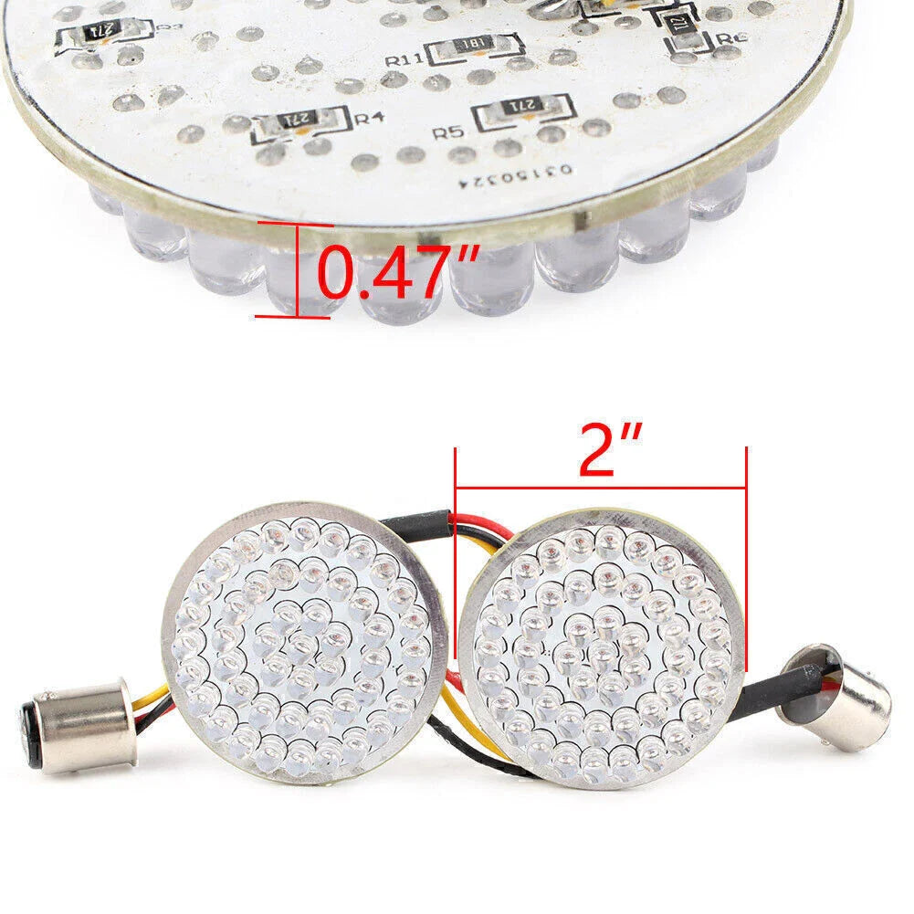 Red LED Turn Signal Light Bulb Pair for Harley Softail Dyna Touring