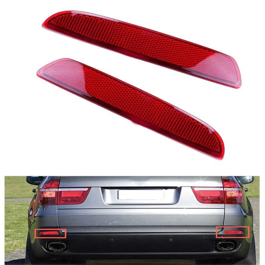 Rear Bumper Reflector Brake Stop Light Red Lens for BMW X5 (2006-2013)