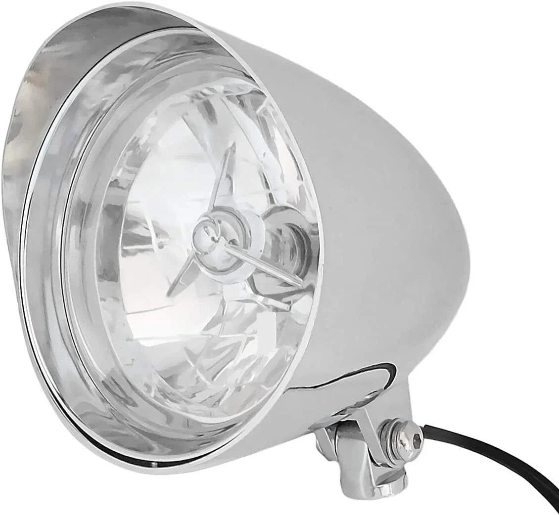 6" Chrome Bullet Headlight Lamp for Motorcycle Bobber Chopper Dyna Softail