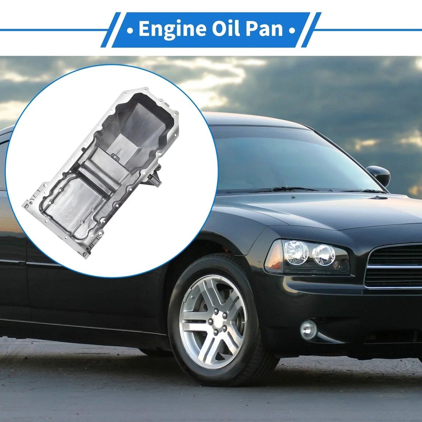 Engine Oil Pan for Dodge Charger 5.7L V8 (2008-2020) - 1 x Aluminum