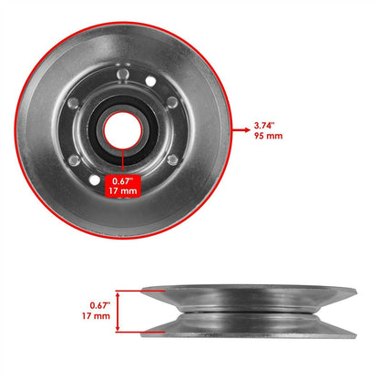 Deck Pulley with Idler Pulley Replacement for John Deere X300 X304 (2002–2018)