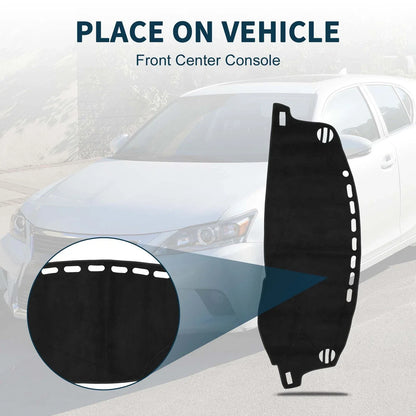 Dashboard Cover Mat for Lexus CT 200H (2011-2019) Sun Protector Pad Black