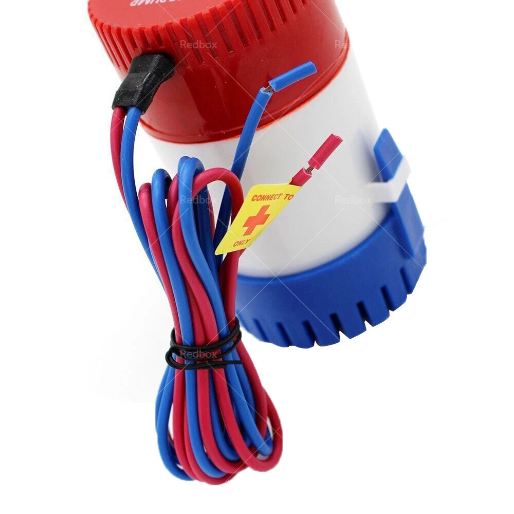 12V 750GPH Submersible Bilge Water Pump for Caravan Camping Marine Boat