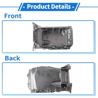 Engine Oil Pan for Honda CR-V 2010-2011 Aluminum Alloy Silver Tone