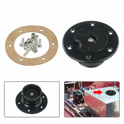 Billet Fuel Filler Neck Pop-Up Gas Cap for Universal (Fits Most Vehicles)