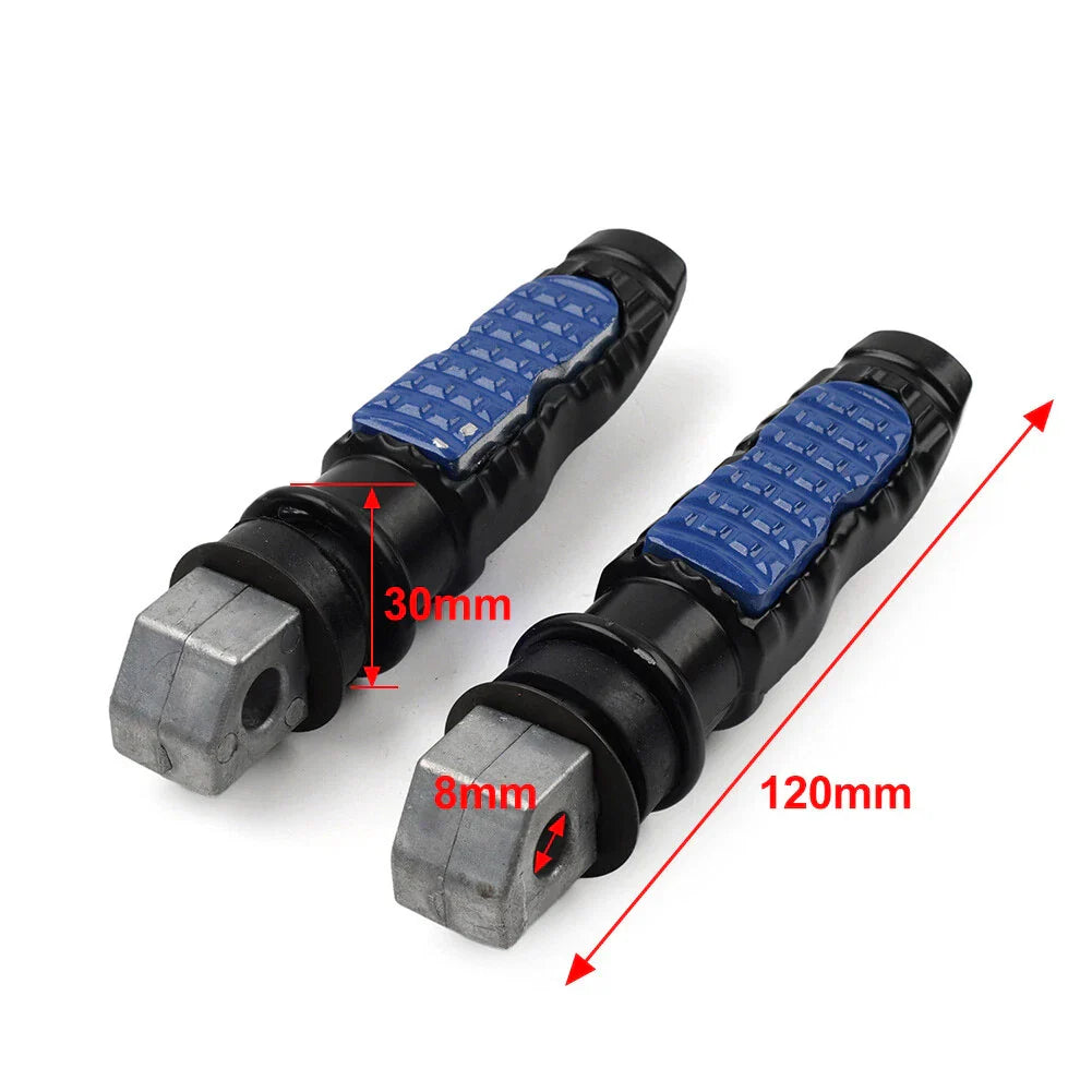 8MM Universal Motorcycle Rear Footrest Pegs for Harley & Honda