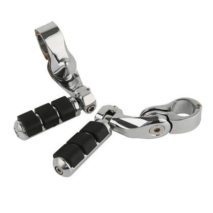 1 1/4" Highway Bar Short Angled Footpegs for Harley Electra Street Glide (2007-2023)