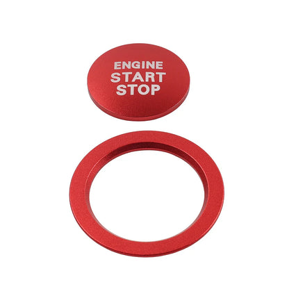 Red Engine Start Stop Push Button Cover Ring for Toyota Tacoma, Yaris, Prius, RAV4 (2005-2023)