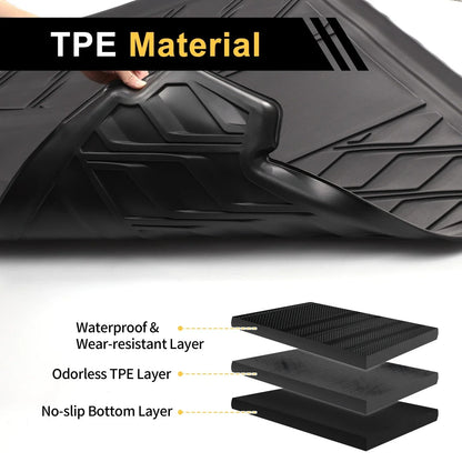 Cargo Liner Rear Trunk Mat for Porsche Panamera (2010-2023) Diamond Pattern TPE