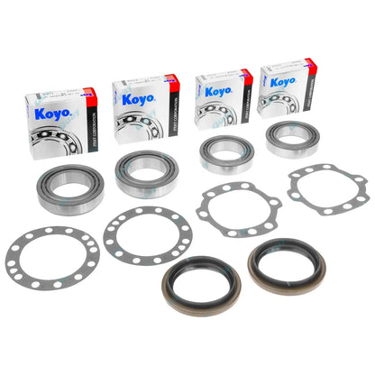 2 Rear Koyo Wheel Bearing Kits + Grease for Landcruiser 80 Series W/Rear Disc
