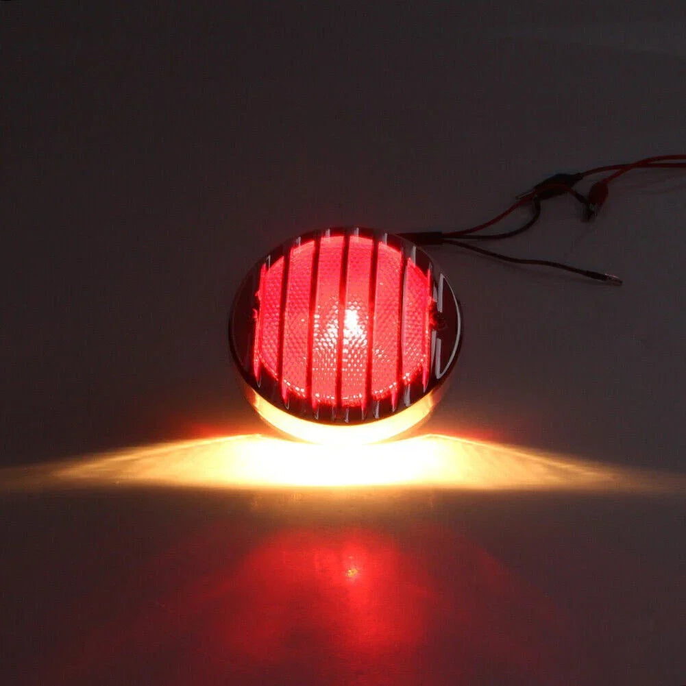 Chrome Tail Brake Light for Harley Bobber Rat Custom Chopper Motorcycle