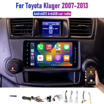 Apple CarPlay Android Auto BT Radio for Toyota Kluger (2007-2013)