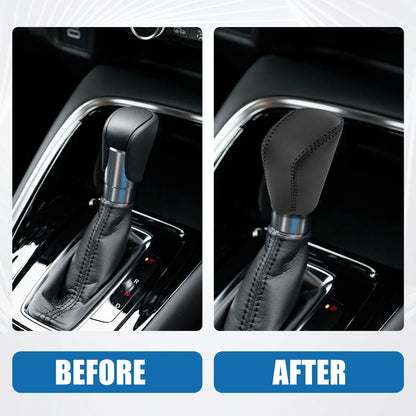Gear Shifting Knob Cover Trim for Lexus GS 300 (2018-2019) Faux Leather Black