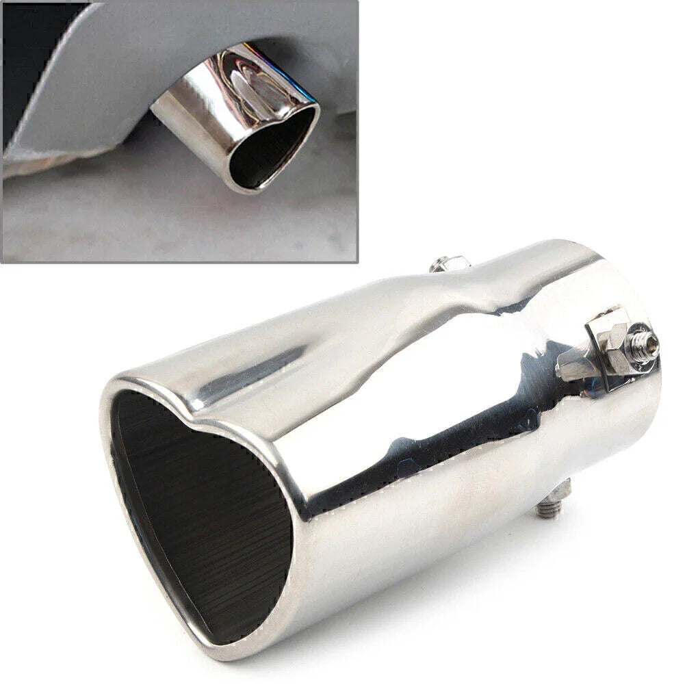 Stainless Steel Heart Shaped Exhaust Tail Muffler Tip for Car