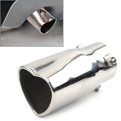 Stainless Steel Heart Shaped Exhaust Tail Muffler Tip for Car