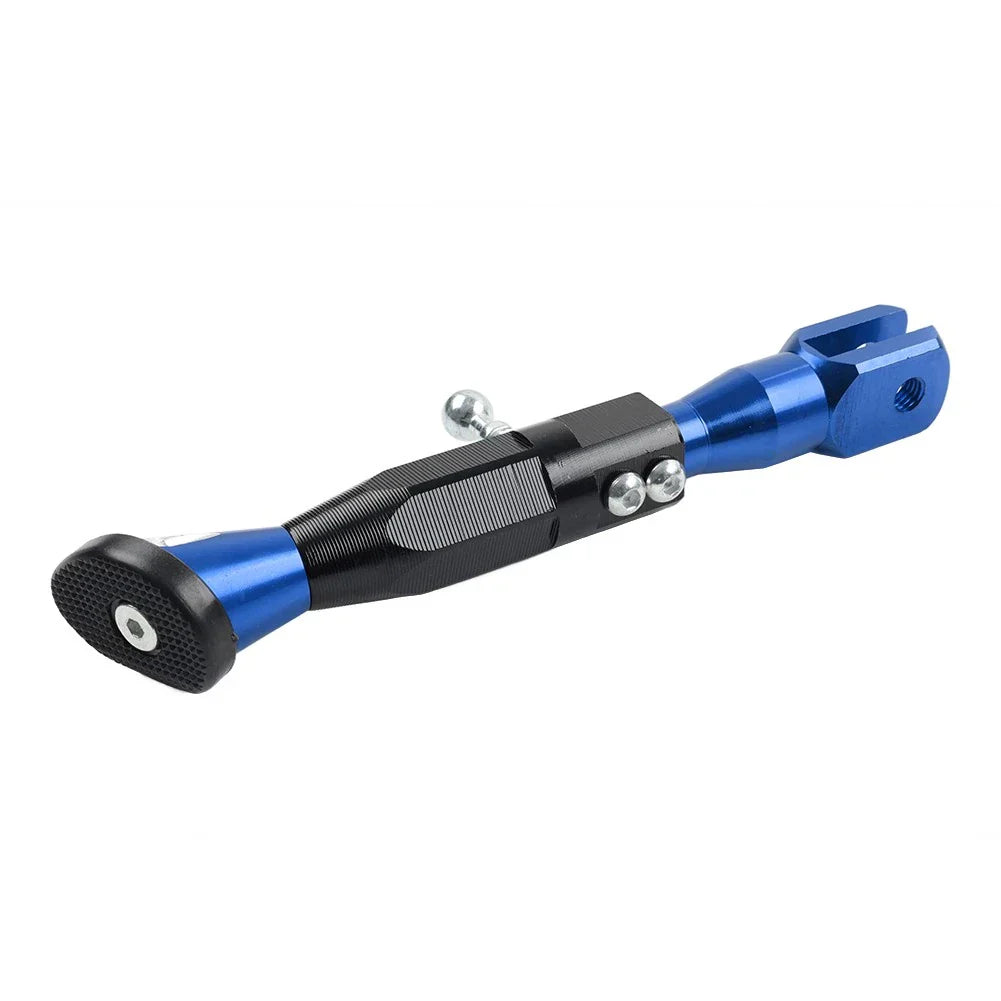 Adjustable Kickstand Foot for Motorcycle Universal Side Support - Blue