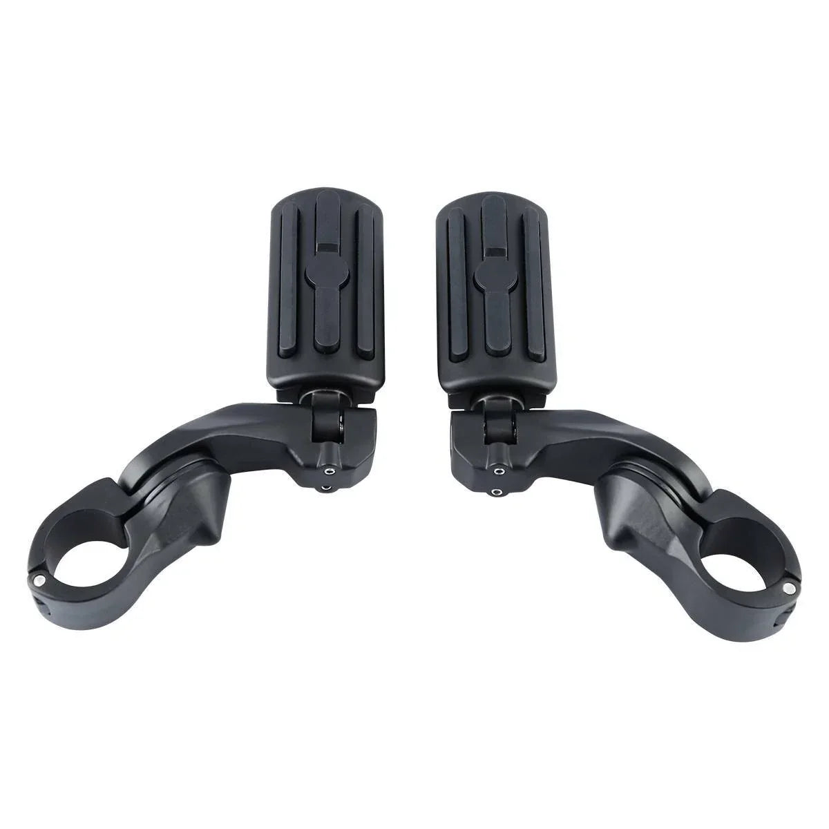 1-1/4" Matte Short Angled Highway Engine Guard Footpegs for Harley
