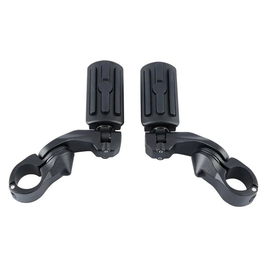 1-1/4" Matte Short Angled Highway Engine Guard Footpegs for Harley
