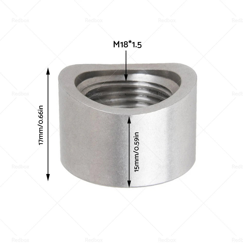 M18 X 1.5 O2 Oxygen Sensor Notched Nut Bung Stainless Steel
