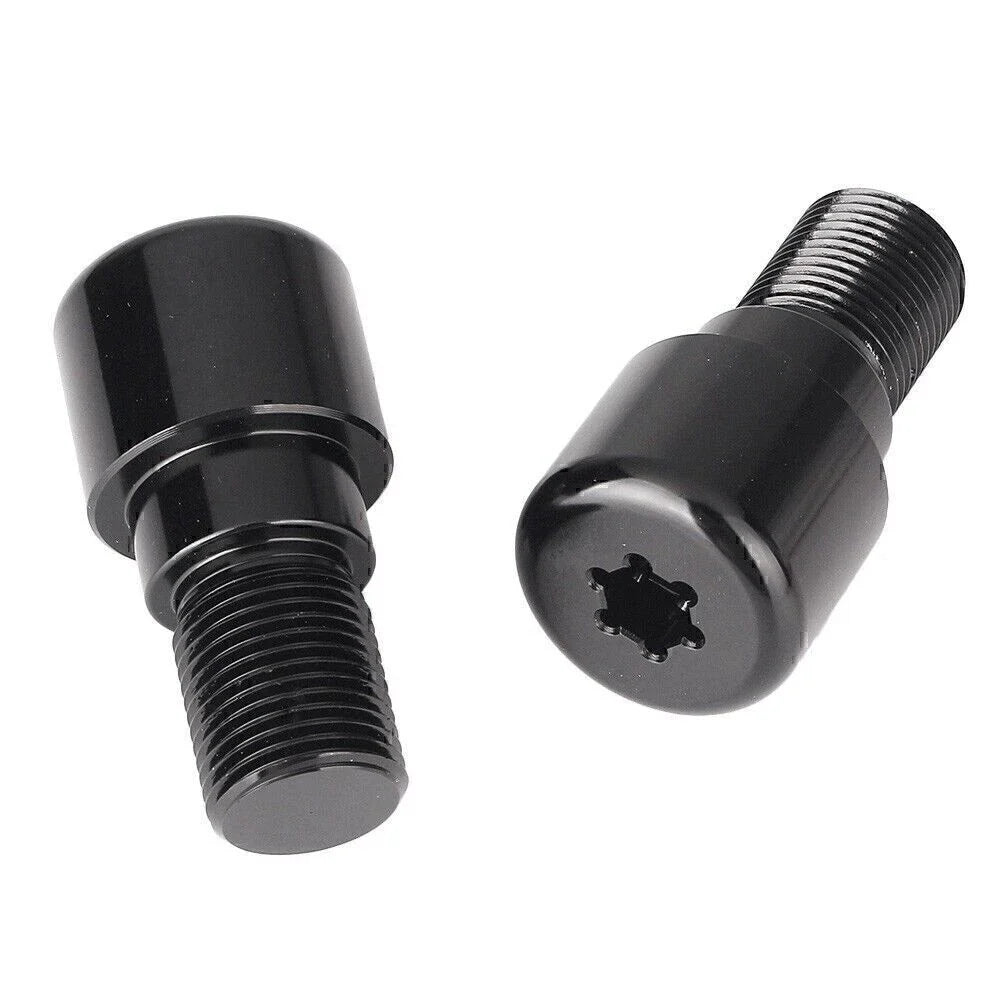 18mm Black Handlebar Grips & End Cap Plugs for Motorcycle Dirt Bike