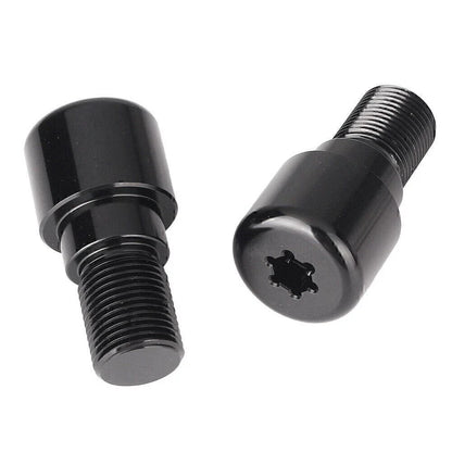 18mm Black Handlebar Grips & End Cap Plugs for Motorcycle Dirt Bike
