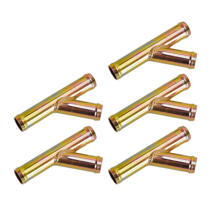 5 x 3/4" Heater Hose Fitting Straight Y Wye Coolant Pipe Connector for A7