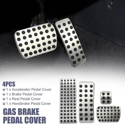 4 Pcs Accelerator & Brake Pedal Covers for Mercedes-Benz CLA180 (2015)