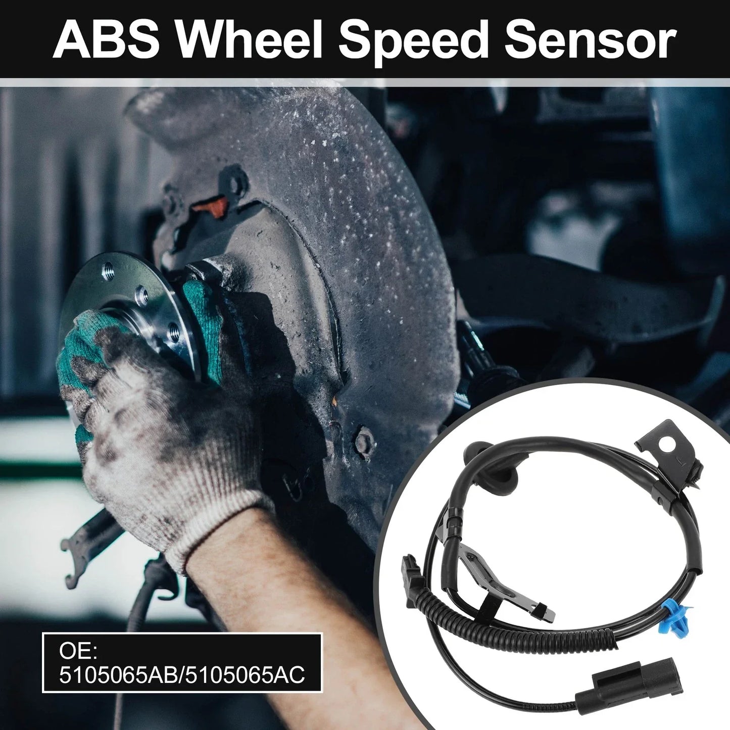 ABS Wheel Speed Sensor Kit for Dodge Caliber 2007-2008 1 x Rear Left