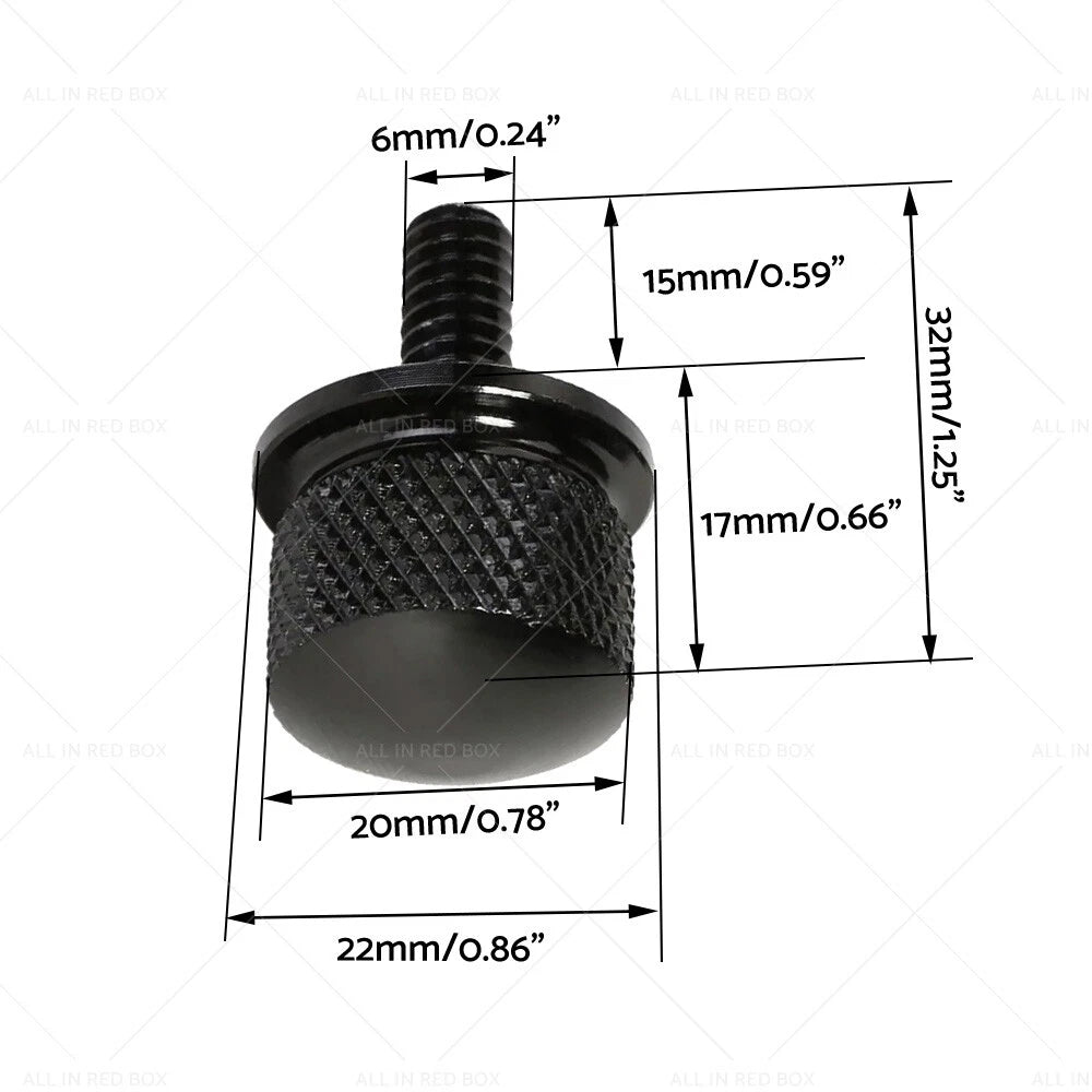 Seat Bolt Tab Screw Mount Nut Cover for Harley Davidson (1996-2023)