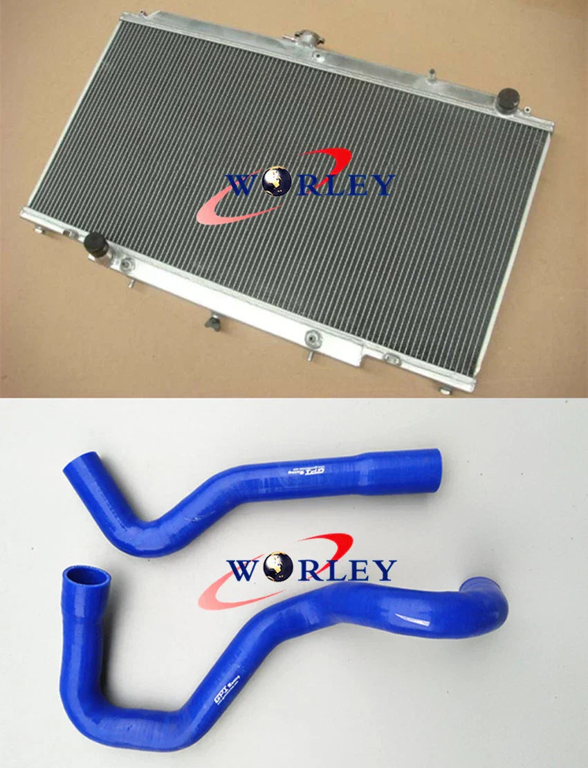Aluminum Radiator + RED Hose for Nissan Safari Patrol GU Y61 TD42 (1997-2016)