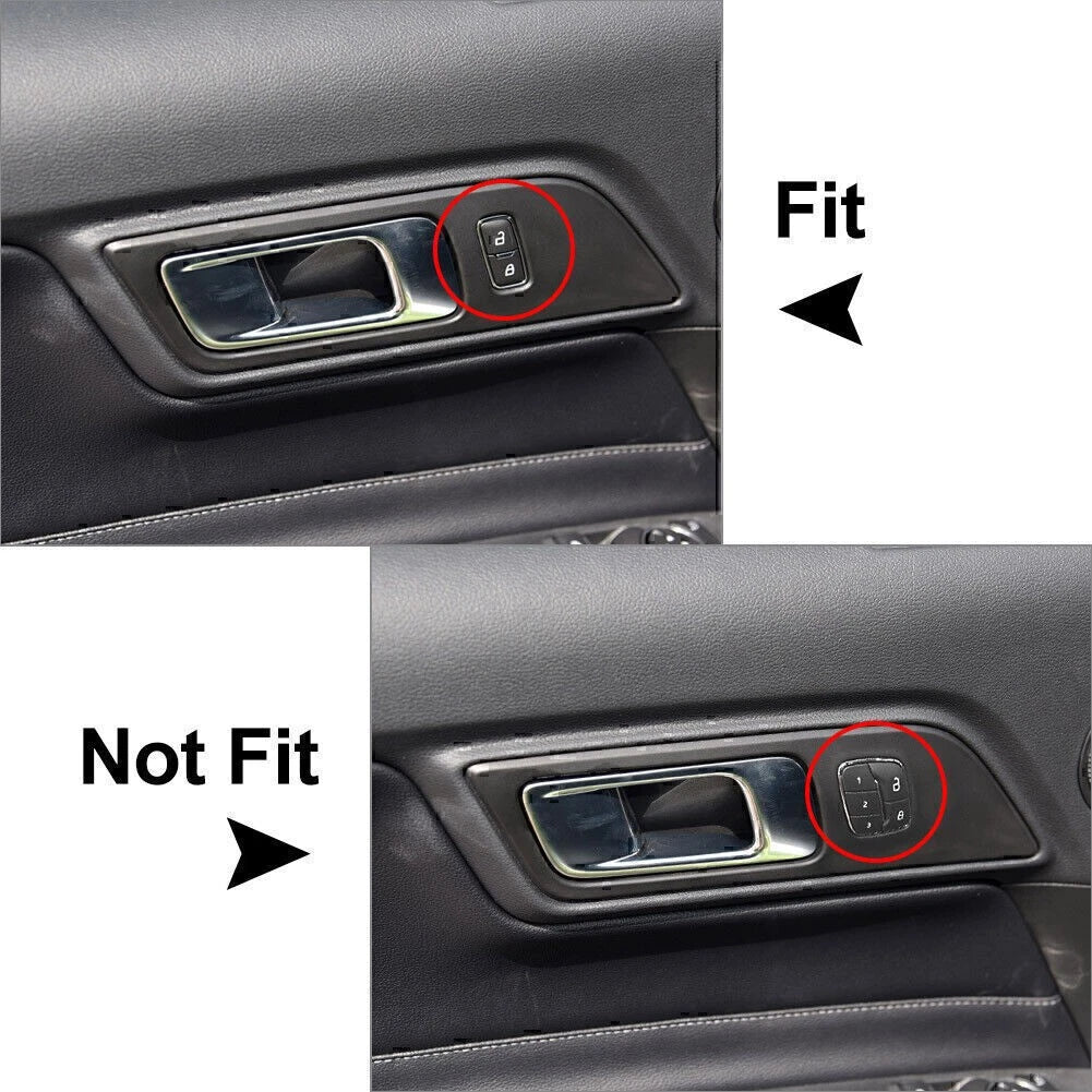Interior Door Handle Trim Sticker for Ford Mustang (2015-2019) Carbon