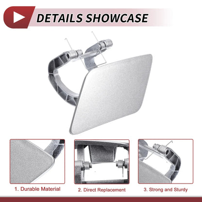 Front Left Washer Nozzle Cover for Mercedes-Benz S350 (2012-2013) Silver Tone