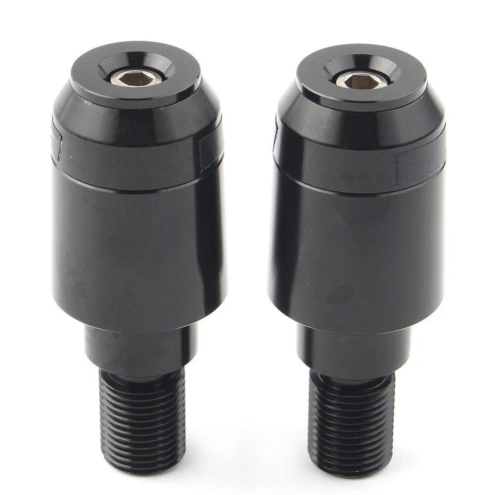 Black CNC Handlebar Grips & Plug Ends for Yamaha XSR900 (2016-2023)