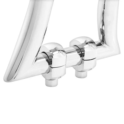 16" Chrome Rise 2" Hanger Handlebar with Risers for Harley Softail