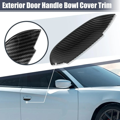 2 x Car Exterior Outer Door Handle Bowl Cover Trim for Dodge Charger (2011-2020)