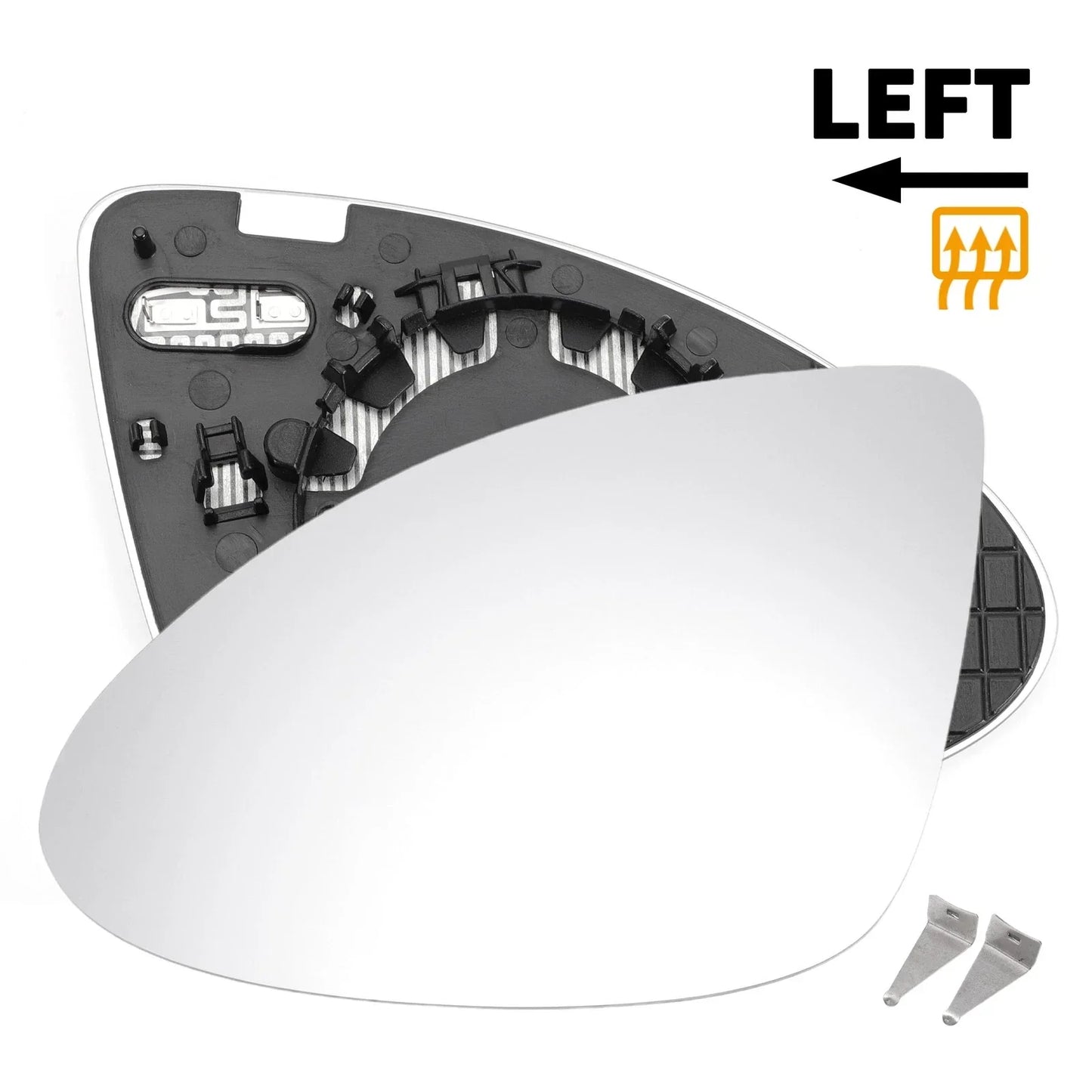 Left Side White Heated Mirror Glass for Porsche Cayman Boxster (2005-2012)
