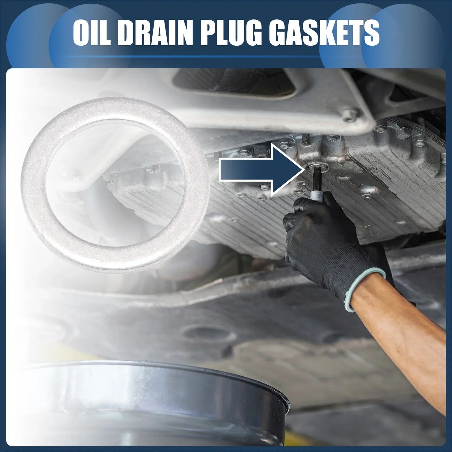 25 x Oil Drain Plug Gaskets 20mm ID for Honda Aluminum Alloy