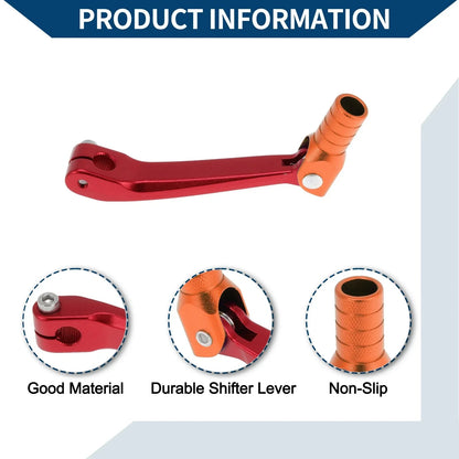 Folding Motorcycle Gear Shifter Lever for Honda CRF150F (2003-2017) Red/Orange