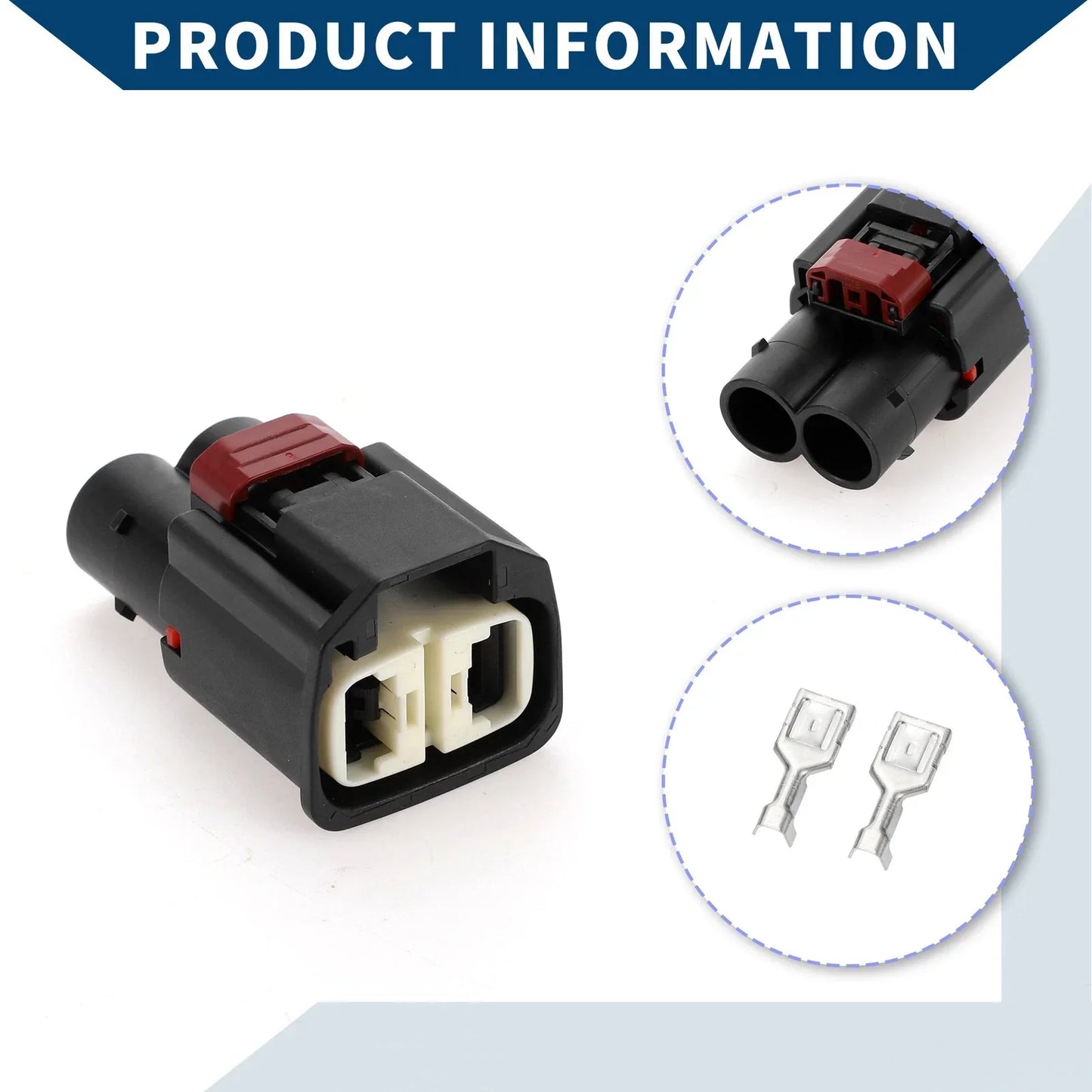 Power Steering Pump Connector Plug for Mercedes Benz  - 1 Set Black