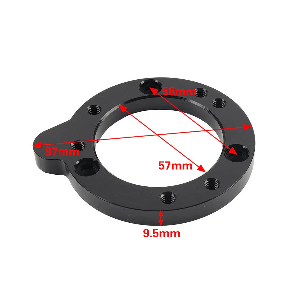 Black Air Filter Cleaner Adapter Plate for Harley CV & S&S Super E Carb