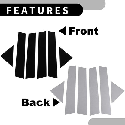 6 x Car Pillar Window Trim Covers for Chrysler 300 300C (2005-2010)
