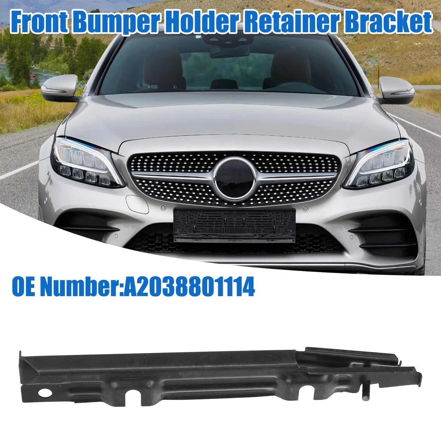 Front Left Upper Bumper Cover Support Bracket for Mercedes-Benz CLK63 (2007-2009)