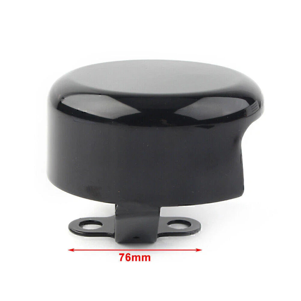 Black Smooth Horn Cover for Harley Softail FLHX FLT FLHT Dyna Bad Boy