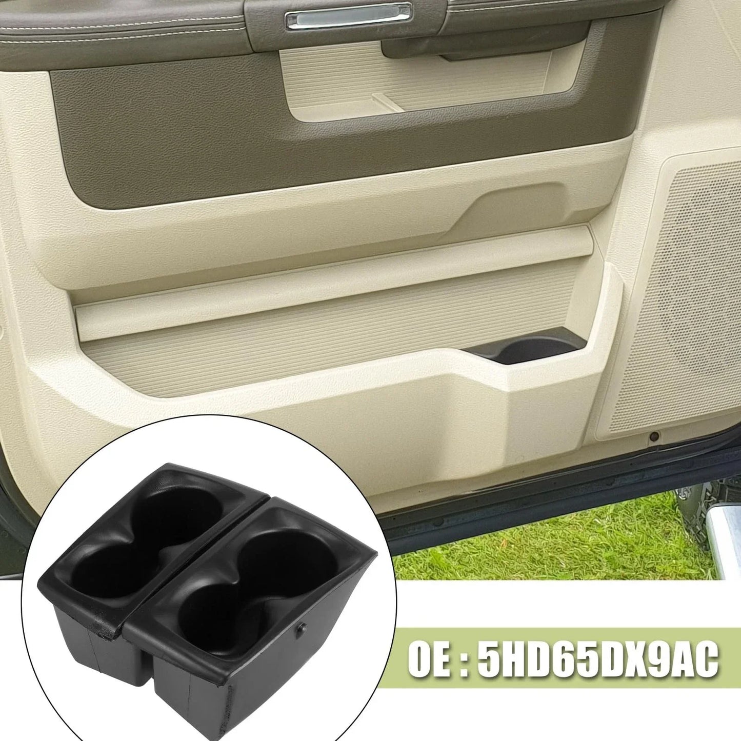 Car Door Cup Holder Insert for Dodge Ram 1500 DT (2019-2021) - 1 Pair