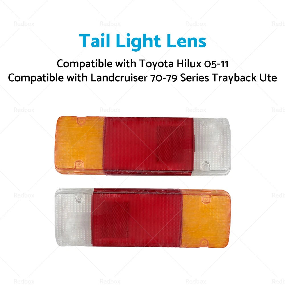 Tail Light Lens for Toyota Hilux 2005-2011, Landcruiser 70-79 Ute