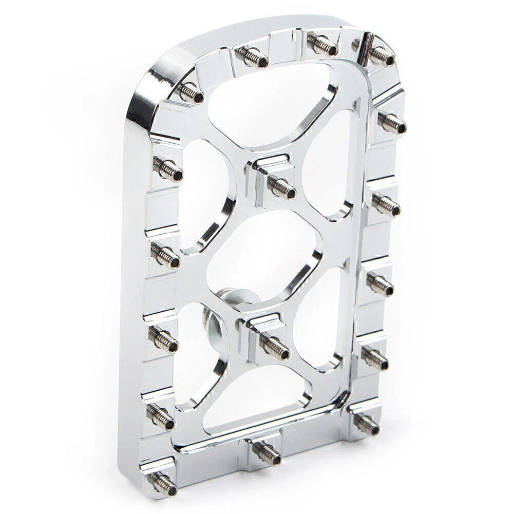 CNC Chrome MX Style Large Brake Pedal Pad Cover for Harley Electra Glide, Softail